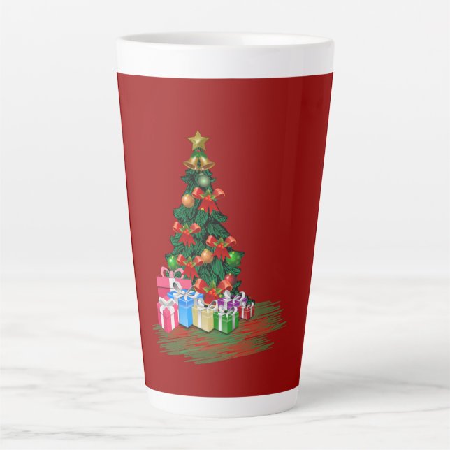 Arbre de Noël 2021 Mug Latte Bourgogne (Devant)