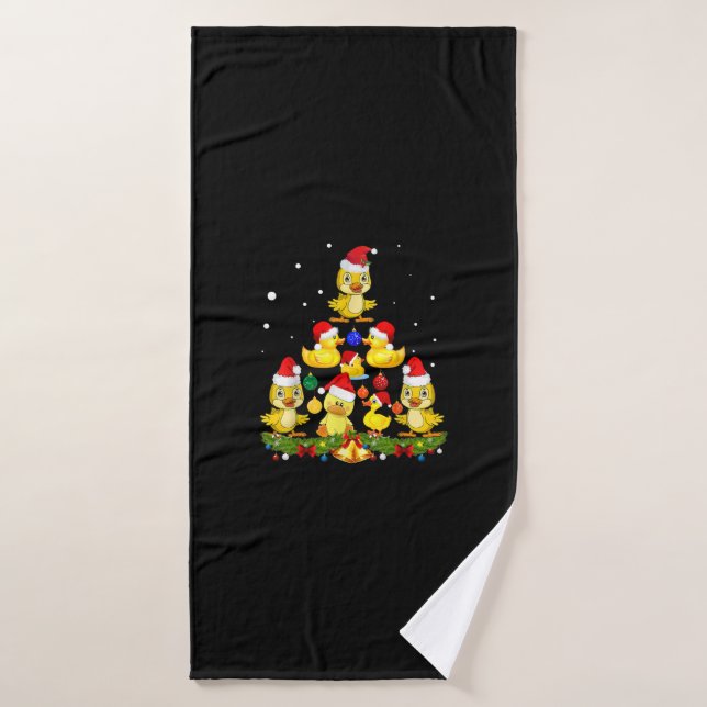 Arbre de Noël à canard (Serviette de bain)