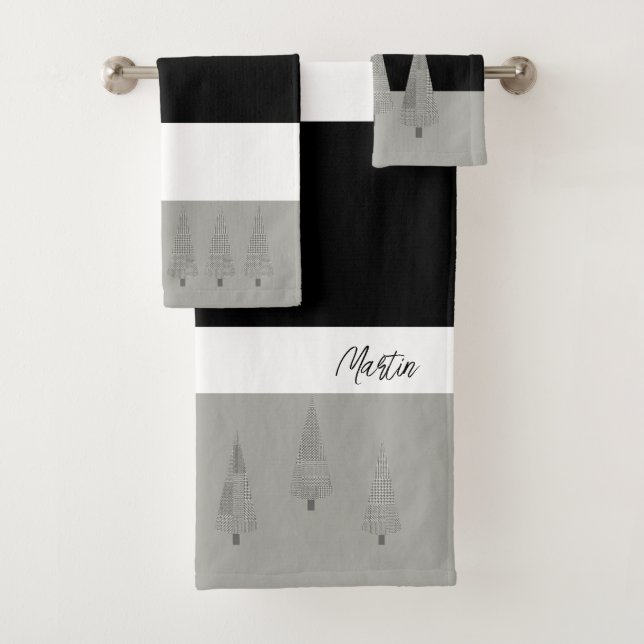 Arbre de Noël à motif de pied de cheminée Monogram (En situation)