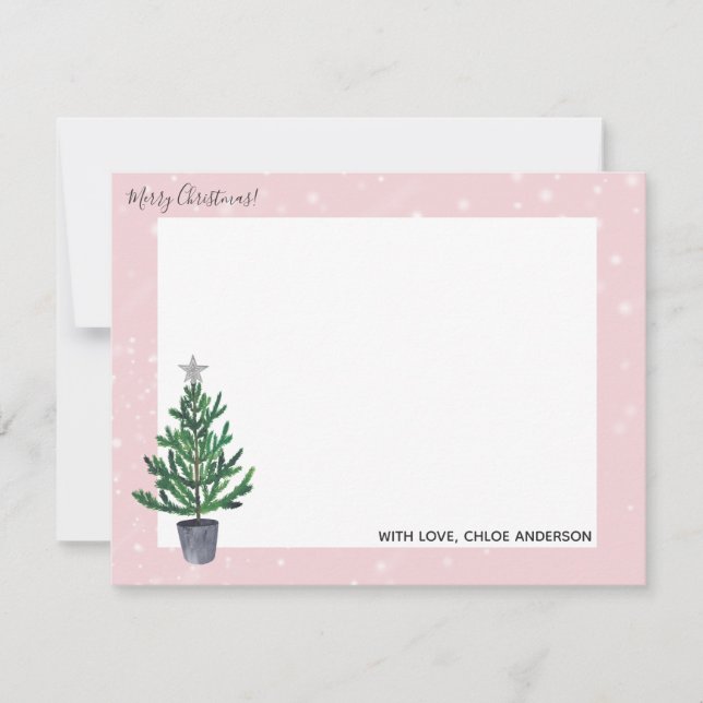 Arbre de Noël Accueil pour les Fêtes Cartes de not (Devant)
