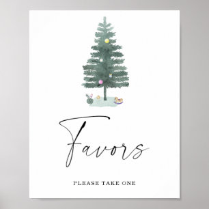 Arbre de Noël - Affiche de faveurs