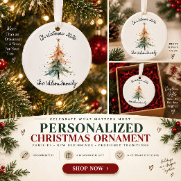 Arbre de Noël aquarelle personnalisé