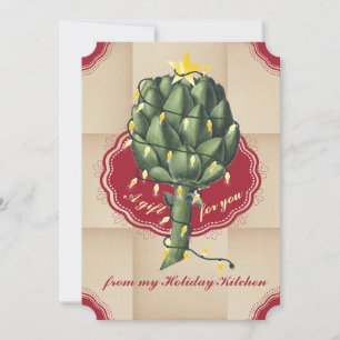 Arbre de Noël Artichoke de la cuisine de carte