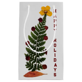 Arbre de Noël aux fleurs séchées - Sac cadeau Y