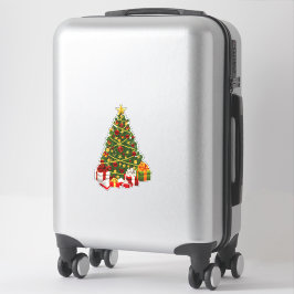 Arbre de Noël Avec Cadeaux Autocollant en Vinyle C