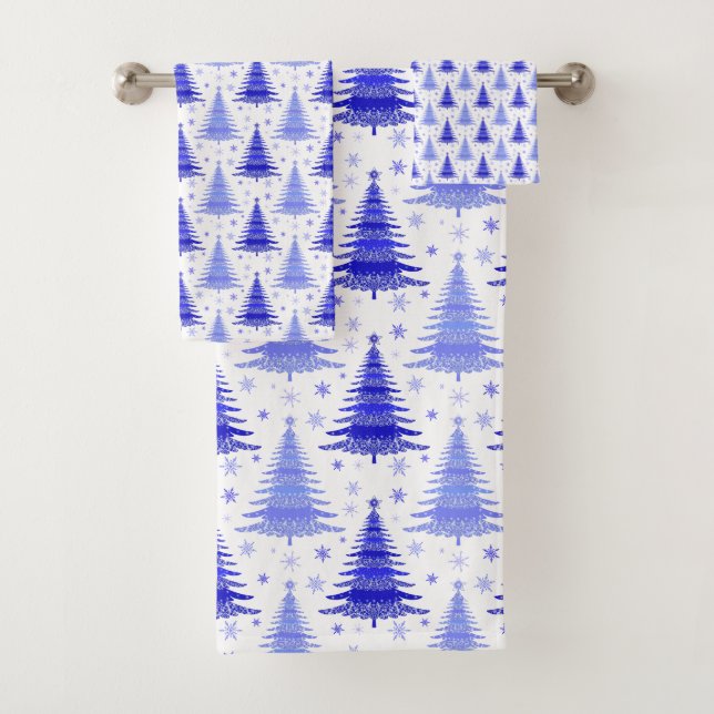 Arbre de Noël Blue Periwinkle Design Motif (En situation)