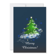 Arbre de Noël Carte cadeau florale brillante