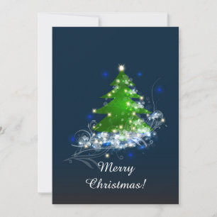 Arbre de Noël Carte cadeau florale brillante
