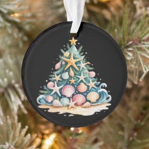 Arbre de Noël Coquillages Eau de mer Étoile de mer