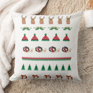 Arbre de Noël coussin Père Noël Reindeer Rouge Ver
