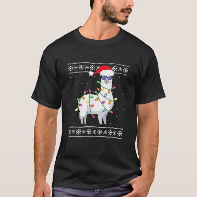 Arbre de Noël d'Alpaca Drôle laide Sweat de Noël (Devant)