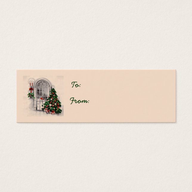 Arbre de Noël dans les étiquettes cadeaux de la fe (Devant)