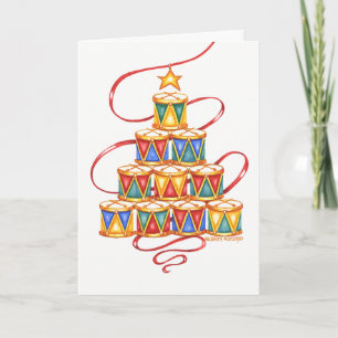 Arbre De Noël Des Tambours Cartes Nota Vives
