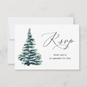 Arbre de Noël d'hiver verdure avec repas RSVP
