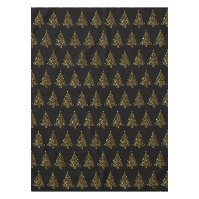 Arbre de Noël d'or - petite nappe (Devant)