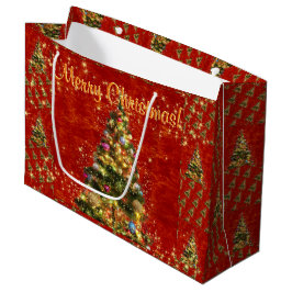 Arbre de Noël étincelant Grand sac cadeau