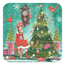 Arbre de Noël féminin | Autocollant