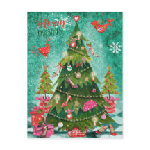 Arbre de Noël féminin | Carte de vœux photo de vac