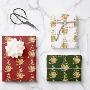 Arbre de Noël Feuille de papier d'emballage actuel