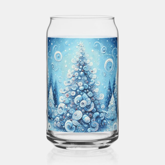 Arbre de Noël impressionniste Whimsical Bleu (Recto)
