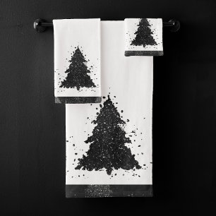 Arbre de Noël Moody   Onyx Silvery Black Splatter