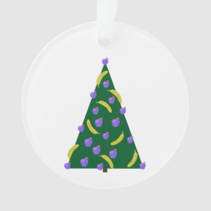 Arbre de Noël Pop Art avec pommes et bananes