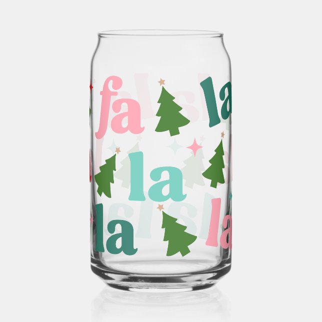 Arbre de Noël rétro lumineux Fa La La La (Gauche)