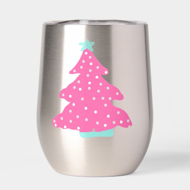 Arbre de Noël rose contemporain (Arrière)