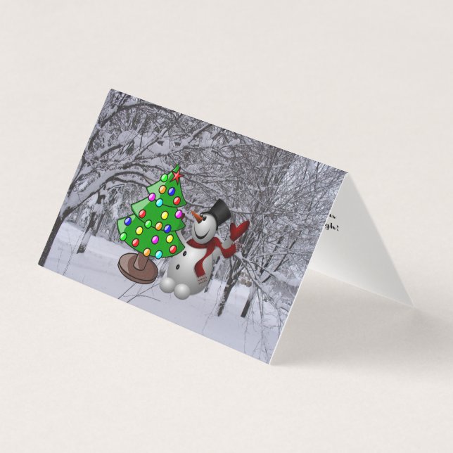 Arbre de Noël, Snowman, Carte de remplissage de la (Front)
