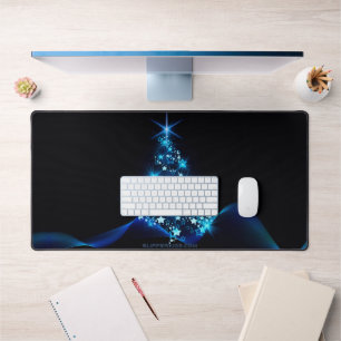 arbre de Noël stylisé SlipperyJoe bleu brillant s