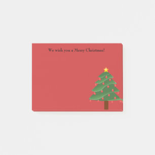 Arbre de Noël sur Post-It personnalisé rouge