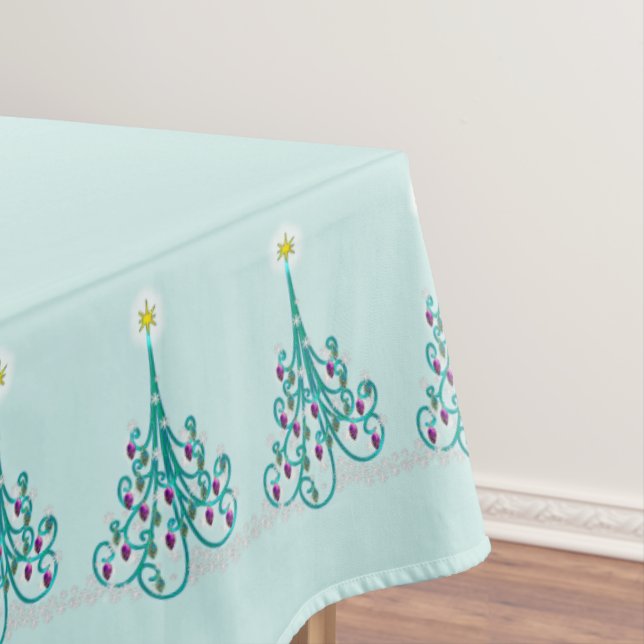 Arbre de Noël tourbillonnant 60" x 104" Nappe (In Situ)