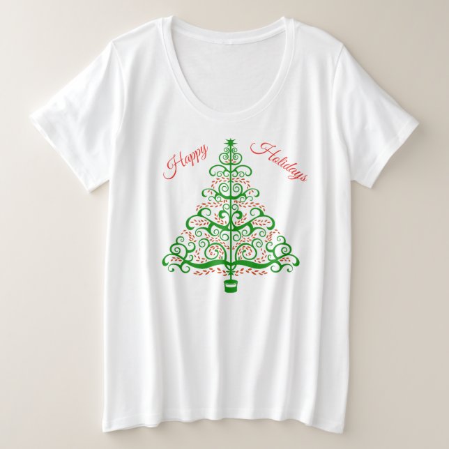 Arbre de Noël vert rouge élégant (Design devant)