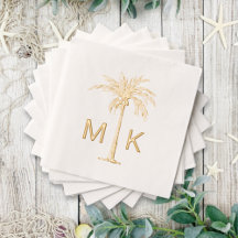 Arbre de palmier tropical personnalisé avec monogr