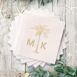 Arbre de palmier tropical personnalisé avec monogr