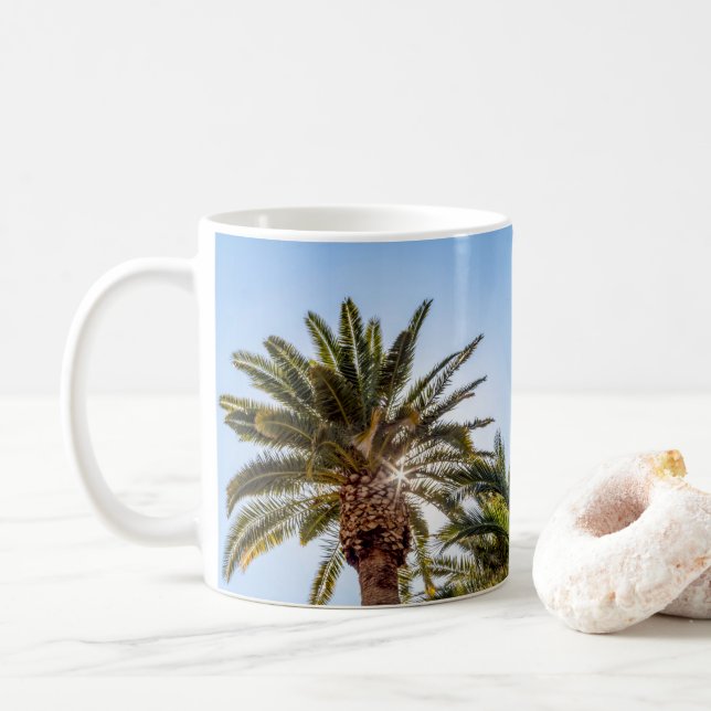 Arbre de palmiers 4024 avec Mug de café Sunburst (Avec donut)