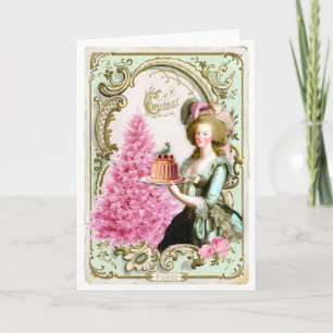 Arbre de rose de gâteau de carte de Noël de Marie