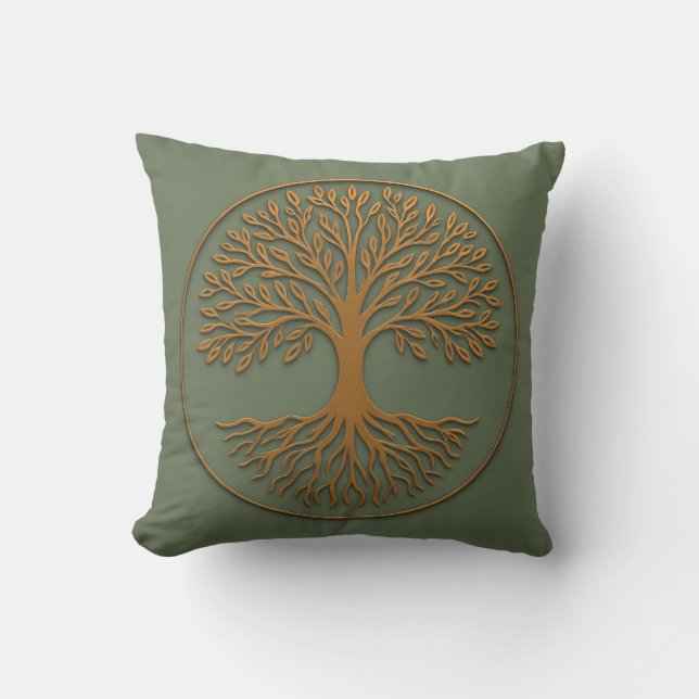 Arbre de Sage de la vie Jeu Oreiller Géométrie Sac (Recto)