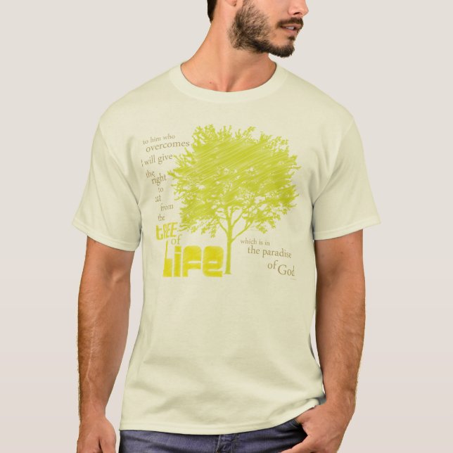 Arbre de T-shirt chrétien organique d'écriture (Devant)