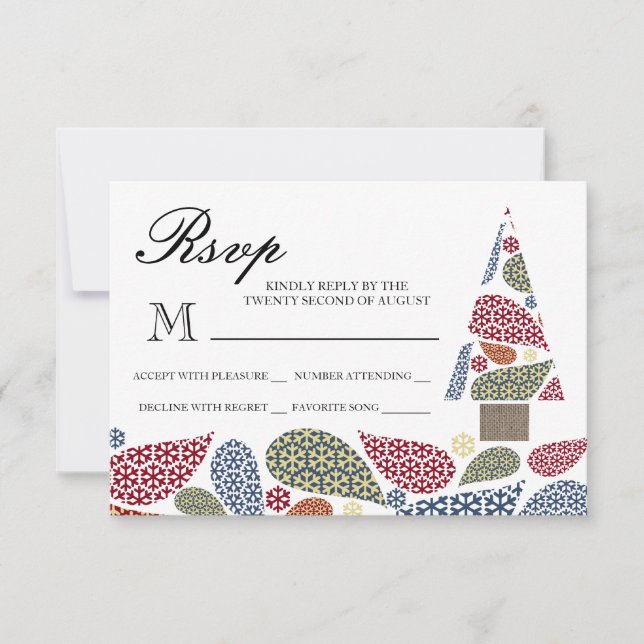 Arbre de Teardrops de flocon de neige RSVP (Devant)