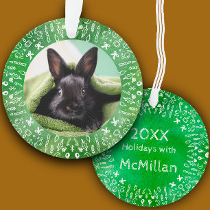 Arbre de vacances lapin noir DIY vert