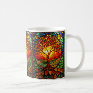 Arbre De Verre Tiré De La Mug De Café Vie