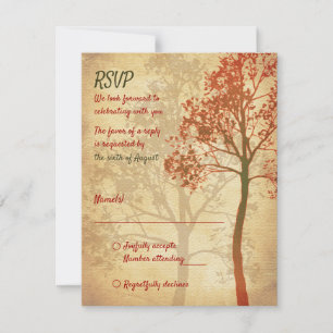 Arbre de vie Barre Mitzvah Carte de réponse