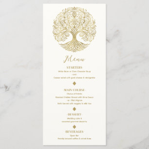 Arbre de vie Cream & Gold Celtic Mariage Menu