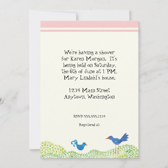 Arbre de vie Fille lunaire Invitation Baby shower (Devant)