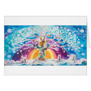 Arbre de vie multiculturel - Hiver Carte blanche