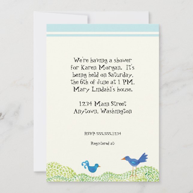 Arbre de vie, Whimsical Boy Baby shower Invitation (Devant)
