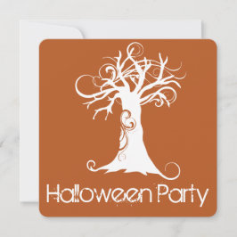Arbre d'horreur Orange Halloween Party Invitation