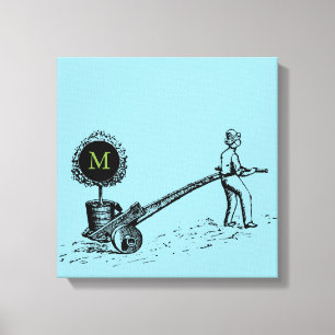 Arbre d'illustration vintage dans un pot Toile Mon