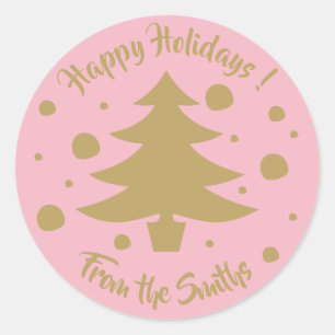Arbre d'or et stickers de vacances pois